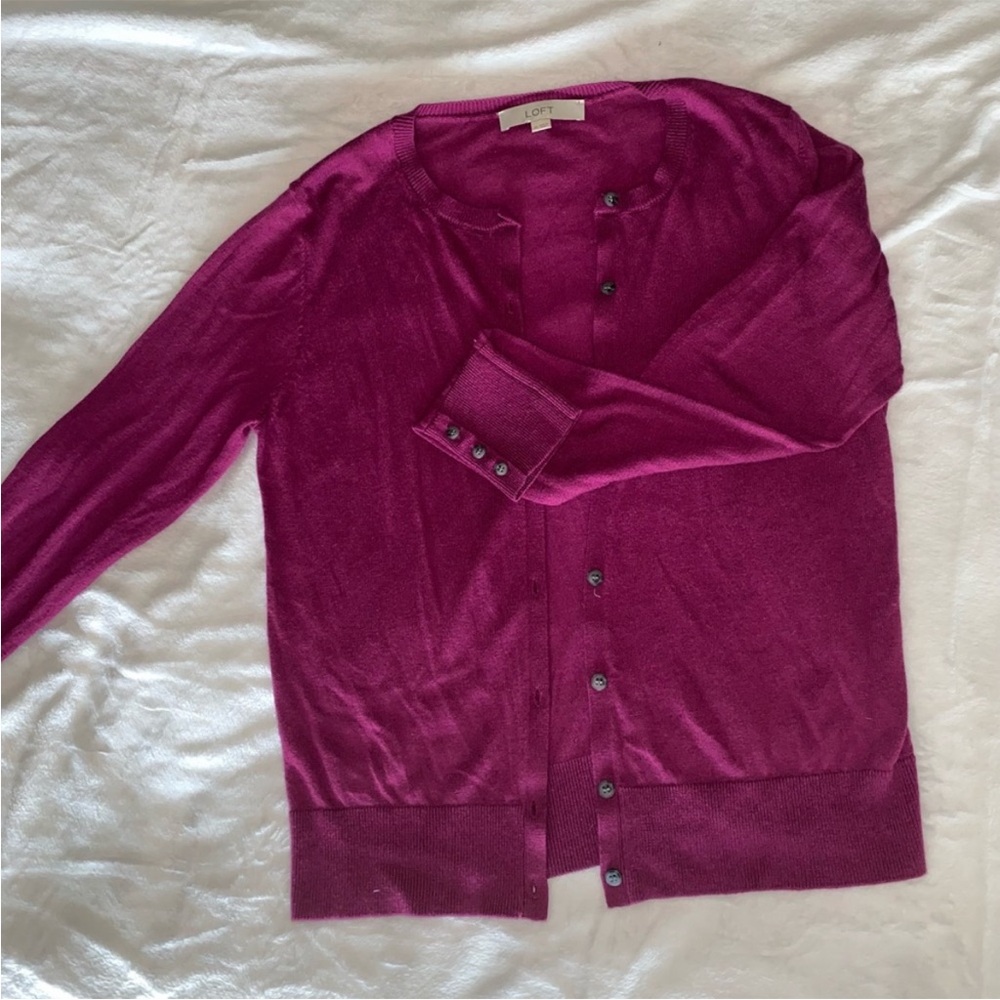 Purple loft cardigan